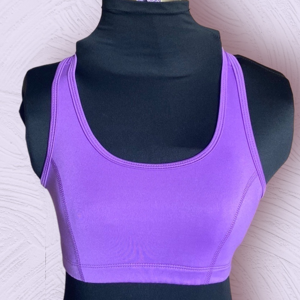 BCG Purple Racer Back Sports Bra Girls Medium